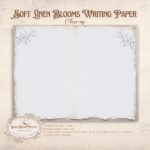Soft Linen Blooms Pages: Writing Pages (Lined and Unlined) | Shabby Chic Printable Journal Pages | Junk Journal Inserts - Image 3
