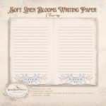 Soft Linen Blooms Pages: Writing Pages (Lined and Unlined) | Shabby Chic Printable Journal Pages | Junk Journal Inserts - Image 4
