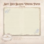 Soft Linen Blooms Pages: Writing Pages (Lined and Unlined) | Shabby Chic Printable Journal Pages | Junk Journal Inserts - Image 6