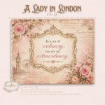 A Lady in London Junk Journal Kit | Vintage Floral Ephemera, Scrapbook Pages (JPG PDF) - Image 5