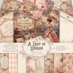 A Lady in London Junk Journal Kit | Vintage Floral Ephemera, Scrapbook Pages (JPG PDF)