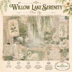 Willow Lake Serenity Junk Journal Kit, Vintage Botanical Ephemera (Digital Download) - Image 7