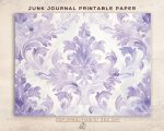 Seasonal Damask Vintage Papers: Horizontal Filler Pages, Junk Journal Supplies, Background Papers - Image 5