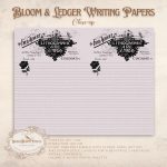 Bloom & Ledger Writing Papers: Antique Journal Ledger, Botanical Ephemera - Image 5