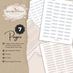 Soft Linen Blooms Collection: Words Strip | Junk Journal Text Labels | Vintage Shabby Word Ephemera - Image 2