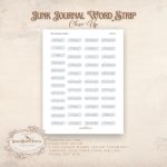 Soft Linen Blooms Collection: Words Strip | Junk Journal Text Labels | Vintage Shabby Word Ephemera - Image 4