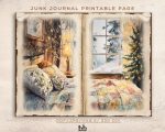 Vintage Christmas Junk Journal:  Cozy Winter Printable Pages, Scrapbook Paper, Vintage Ephemera - Image 6