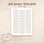 Soft Linen Blooms Collection: Words Strip | Junk Journal Text Labels | Vintage Shabby Word Ephemera - Image 6