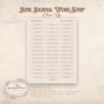 Soft Linen Blooms Collection: Words Strip | Junk Journal Text Labels | Vintage Shabby Word Ephemera - Image 9