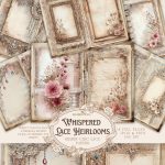 Shabby Lace Junk Journal Pages | Floral Ephemera (Printable PDF)