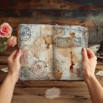 Old World Postmark: Coffee-Stained Background Papers - Image 4