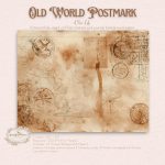 Old World Postmark: Coffee-Stained Background Papers - Image 5