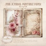 Shabby Lace Junk Journal Pages | Floral Ephemera (Printable PDF) - Image 9