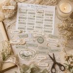Willow Lake Serenity Word Strips | Vintage Swan Ephemera (Digital Download) - Image 4