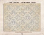 Timeless Damask Vintage Papers: Horizontal Filler Pages, Junk Journal Supplies, Background Papers - Image 3