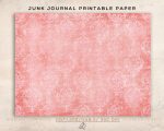 Timeless Damask Vintage Papers: Horizontal Filler Pages, Junk Journal Supplies, Background Papers - Image 7