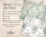 Seasonal Damask Vintage Papers: Horizontal Filler Pages, Junk Journal Supplies, Background Papers - Image 2