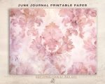 Seasonal Damask Vintage Papers: Horizontal Filler Pages, Junk Journal Supplies, Background Papers - Image 3