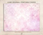 Seasonal Damask Vintage Papers: Horizontal Filler Pages, Junk Journal Supplies, Background Papers - Image 6