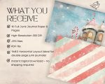 Whimsical Christmas Junk Journal Pages: Winter Cottage Ephemera (Digital Download) - Image 2