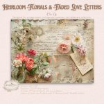 Heirloom Florals Junk Journal Papers: Faded Love Letters, Shabby Chic Botanical Ephemera (Digital Download) - Image 5