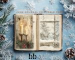 Vintage Christmas Junk Journal:  Cozy Winter Printable Pages, Scrapbook Paper, Vintage Ephemera - Image 9