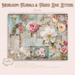 Heirloom Florals Junk Journal Papers: Faded Love Letters, Shabby Chic Botanical Ephemera (Digital Download) - Image 9