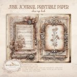 Shabby Lace Junk Journal Pages | Floral Ephemera (Printable PDF) - Image 3