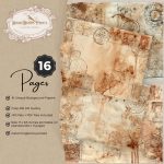 Old World Postmark: Coffee-Stained Background Papers - Image 2