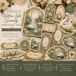 Willow Lake Serenity Ephemera Pack: Vintage Swan Journaling, Scrapbook Paper Craft Supplies (Digital Download) - Image 5