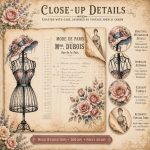 Parisian Rose Archives Papers | Vintage French Ledger Pages | Paris Ephemera Backgrounds | Junk Journal Papers - Image 4
