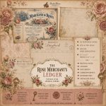 Rose Merchant Ledger Junk Journal Pages | Vintage French Ephemera Kit (Digital Download)