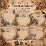 Rose Merchant Ledger Junk Journal Pages | Vintage French Ephemera Kit (Digital Download) - Image 10