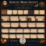 Vintage Autumn Junk Journal Pages: 30 Harvest Moon Society Spreads (PDF Download) - Image 2