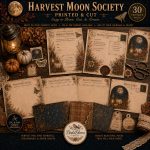 Vintage Autumn Junk Journal Pages: 30 Harvest Moon Society Spreads (PDF Download) - Image 3