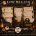 Vintage Autumn Junk Journal Pages: 30 Harvest Moon Society Spreads (PDF Download) - Image 5